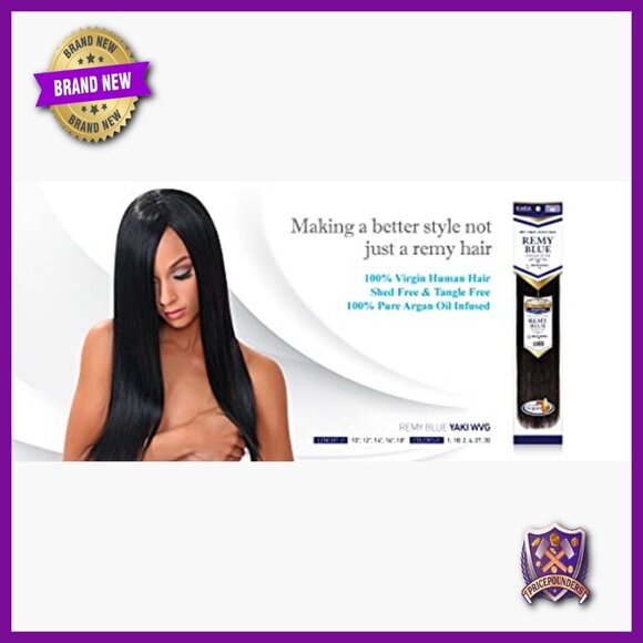 Virgin Human Hair Extensions 16 Inch Straight Weave Shed Free main image 6